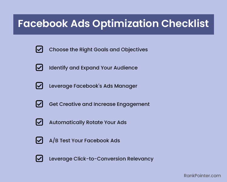 facebook ads optimization checklist